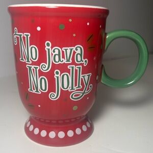 Hallmark Christmas No Java, No Jolly Footed Mug